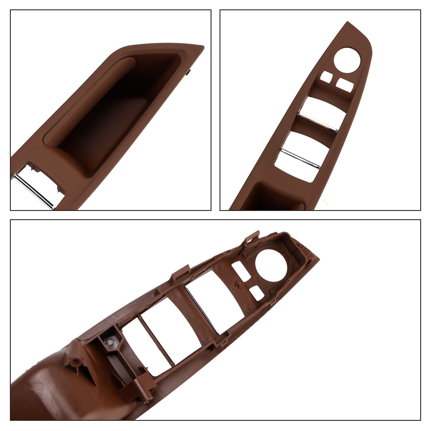 7x Maniglia interna per pannello porta rosso-marrone per BMW Serie 5 F10 F11 10-16
