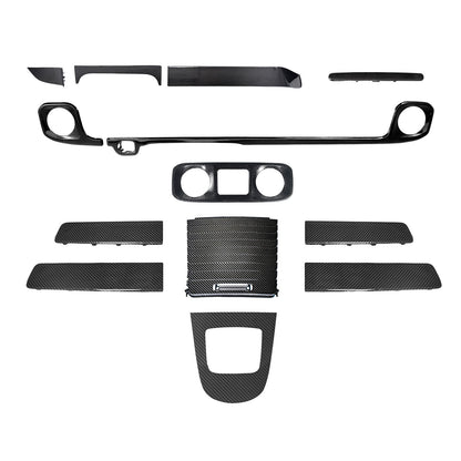Set di pannelli di rivestimento interno per cruscotto in fibra di carbonio a secco per Mercedes W465 G550 G580 G63, 2025+