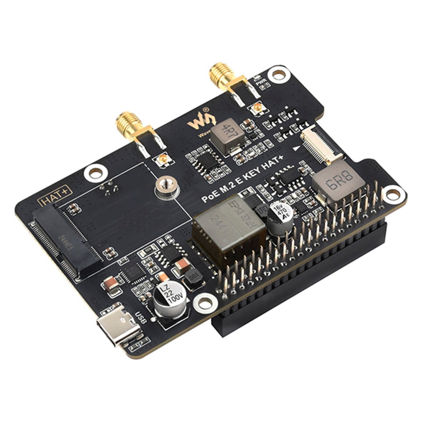 Scheda adattatore di alimentazione Ethernet PoE per Raspberry Pi 5 PCIe a M.2 E Key