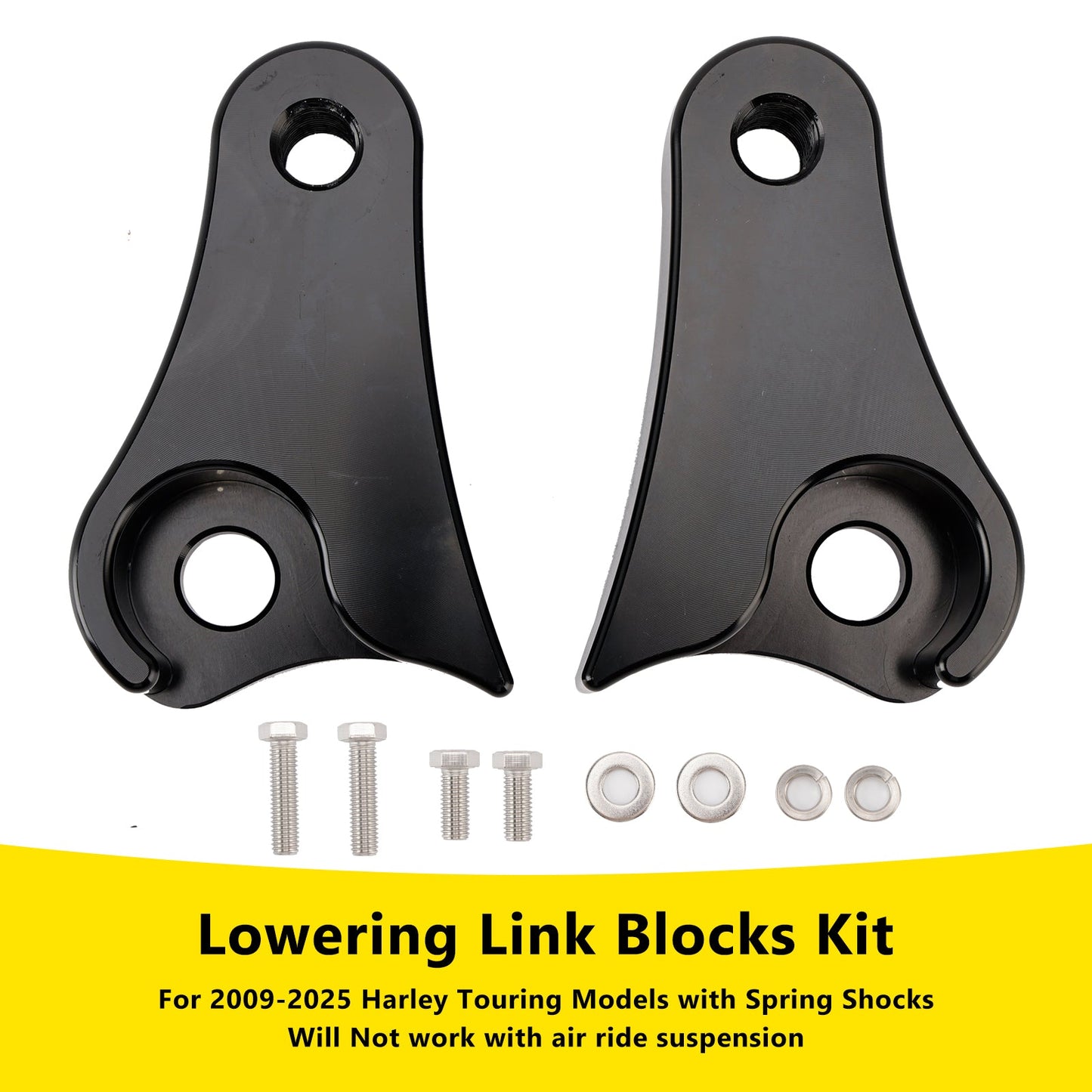 Kit di blocchi di collegamento di abbassamento da 1,5"" per Touring Street Glide Road King Electra 2009-2025