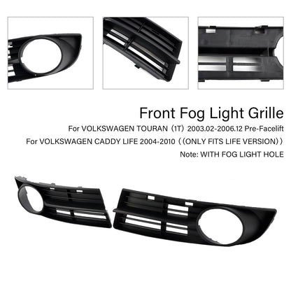 2003.02-2006.12 VOLKSWAGEN TOURAN (1T) Pre-Facelift Paraurti anteriore Griglia fendinebbia 1T0807666A 1T0853665A9B9