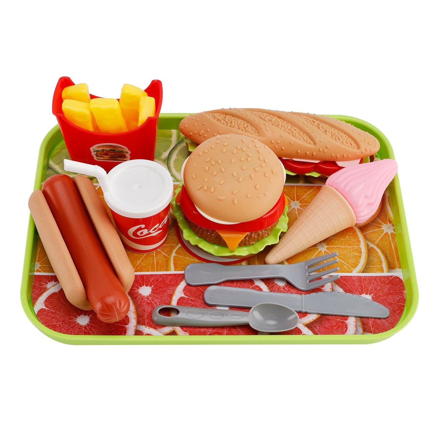 Set di giocattoli per bambini, giocattolo da cucina per bambini, hamburger e gelato