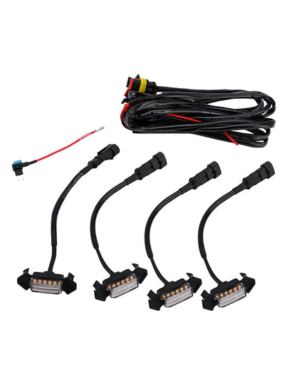 Kit luci LED per griglia anteriore Toyota Tacoma con lente trasparente color ambra 2016-2023