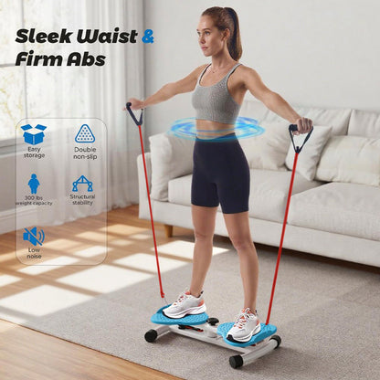 Attrezzo per torcere la vita Attrezzo fitness Ab Twister Board Capacità 150 kg e 20 dB Ultra silenzioso Antiscivolo Attrezzatura per allenamento in palestra per donne Pancia blu