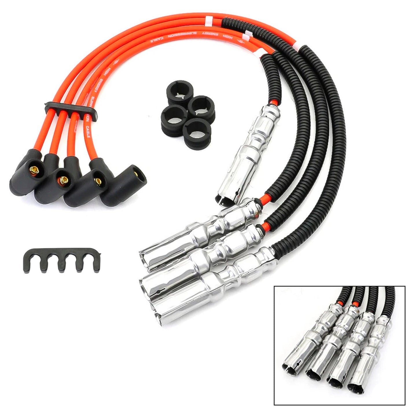 Kit cavi candela da 8 mm 063905431A per VW Beetle Bora Golf GTI Jetta 2.0L