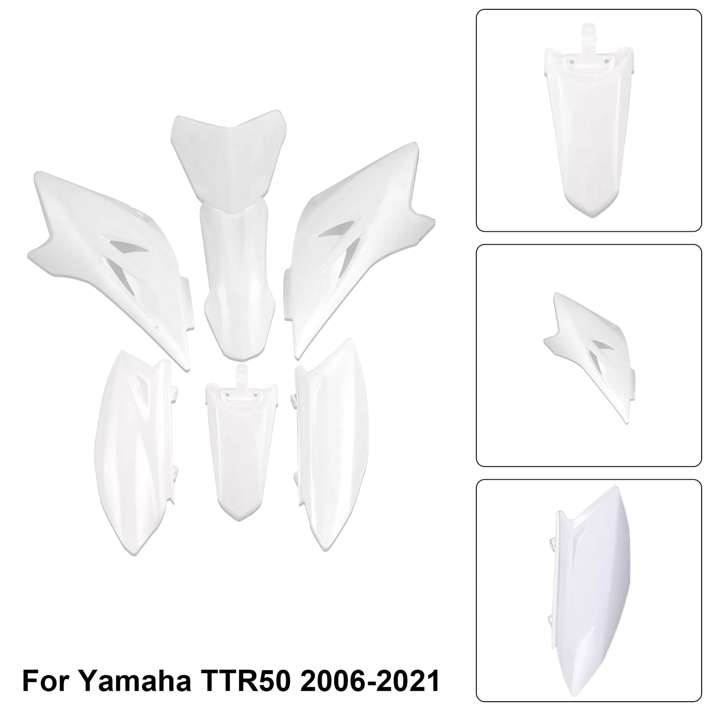 Kit plastiche per carrozzeria Yamaha TTR50 2006-2021, carenatura parafango anteriore e posteriore