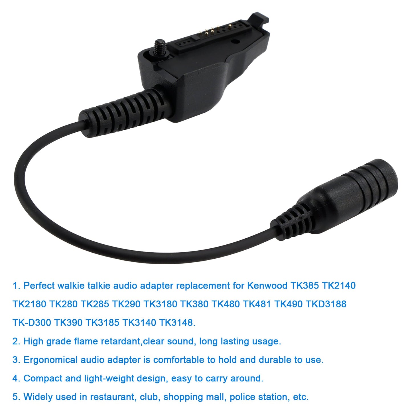 Cavo convertitore porta cuffia interfaccia K per TKD3188 TK-D300 TK390 TK3185 TK3140