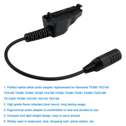 Cavo convertitore porta cuffia interfaccia K per TKD3188 TK-D300 TK390 TK3185 TK3140