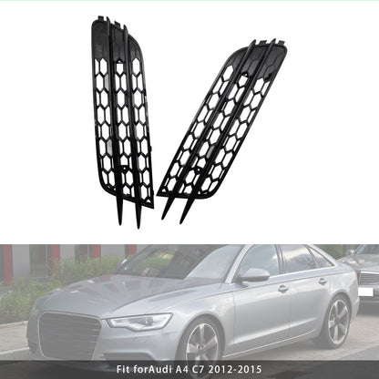 Griglia fendinebbia a nido d'ape per paraurti anteriore Audi A4 C7 2012-2015, nera