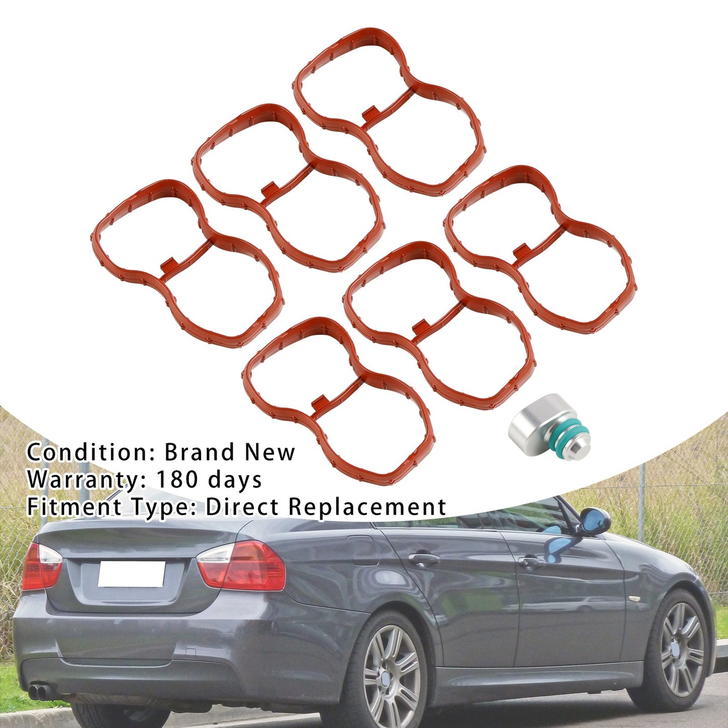 Guarnizione collettore di aspirazione 6 pezzi 1167807480 adatta per BMW E90-93 F10 F11 F07 X5 X6 N57
