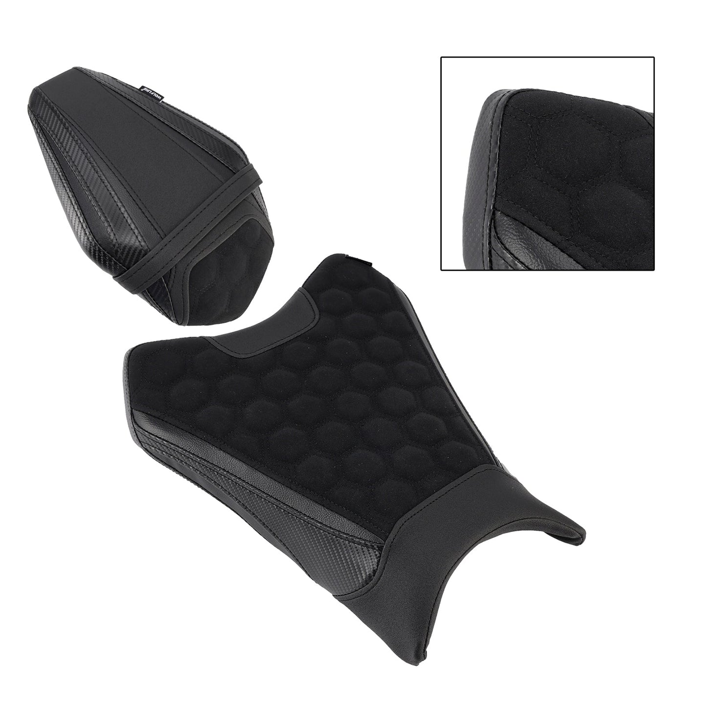 Kit cuscini passeggero Raider anteriori e posteriori per BMW R1300GS 2024-2025, colore nero.