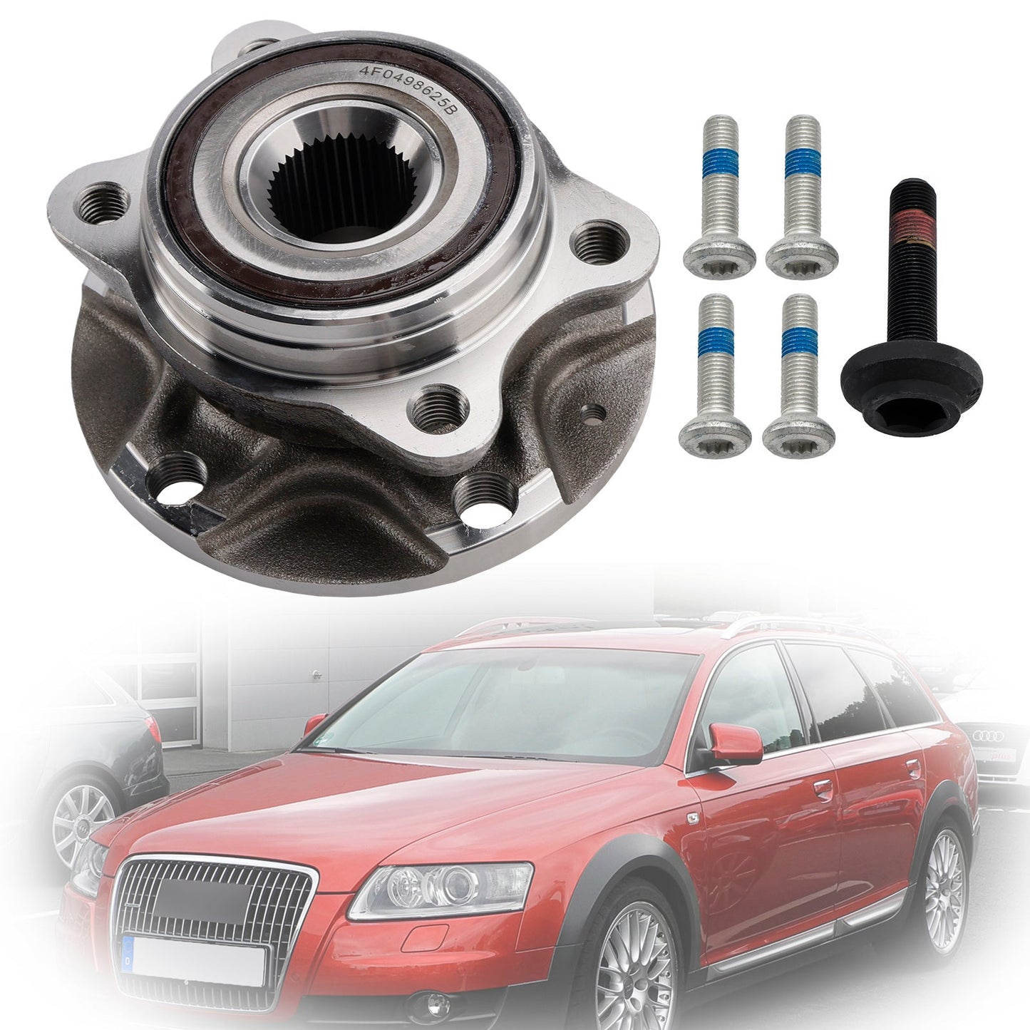 Gruppo cuscinetto mozzo ruota posteriore Audi A6 Quattro V6 3.2L 2009 4D0407613E