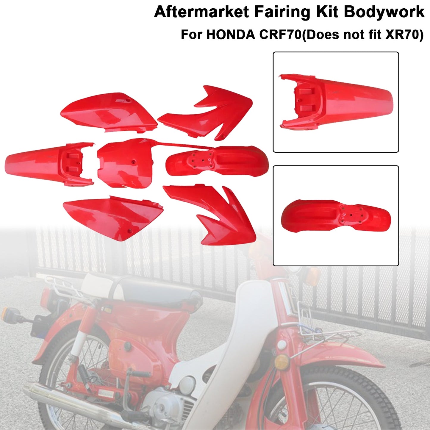 Kit di plastica per carrozzeria e parafango per HONDA CRF70 DIRT BIKE
