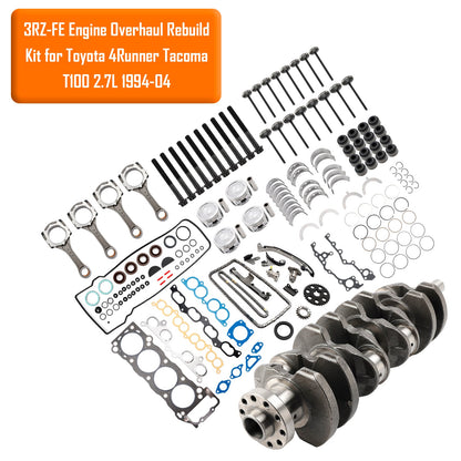 Kit di revisione e ricostruzione del motore Toyota T100 2.7L 2694CC l4 DOHC 3RZ-FE 1994-1998 13411-75901 3-3SRH106
