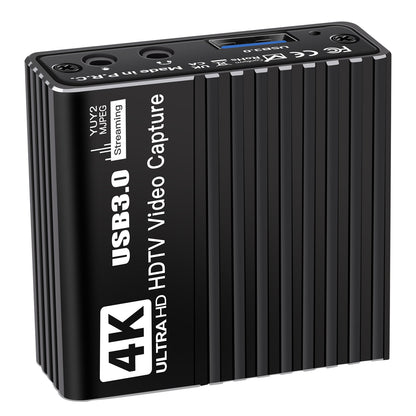 Scheda di acquisizione video USB 3.0 HDMI 4K Box di registrazione Gioco Trasmissione in diretta Microfono