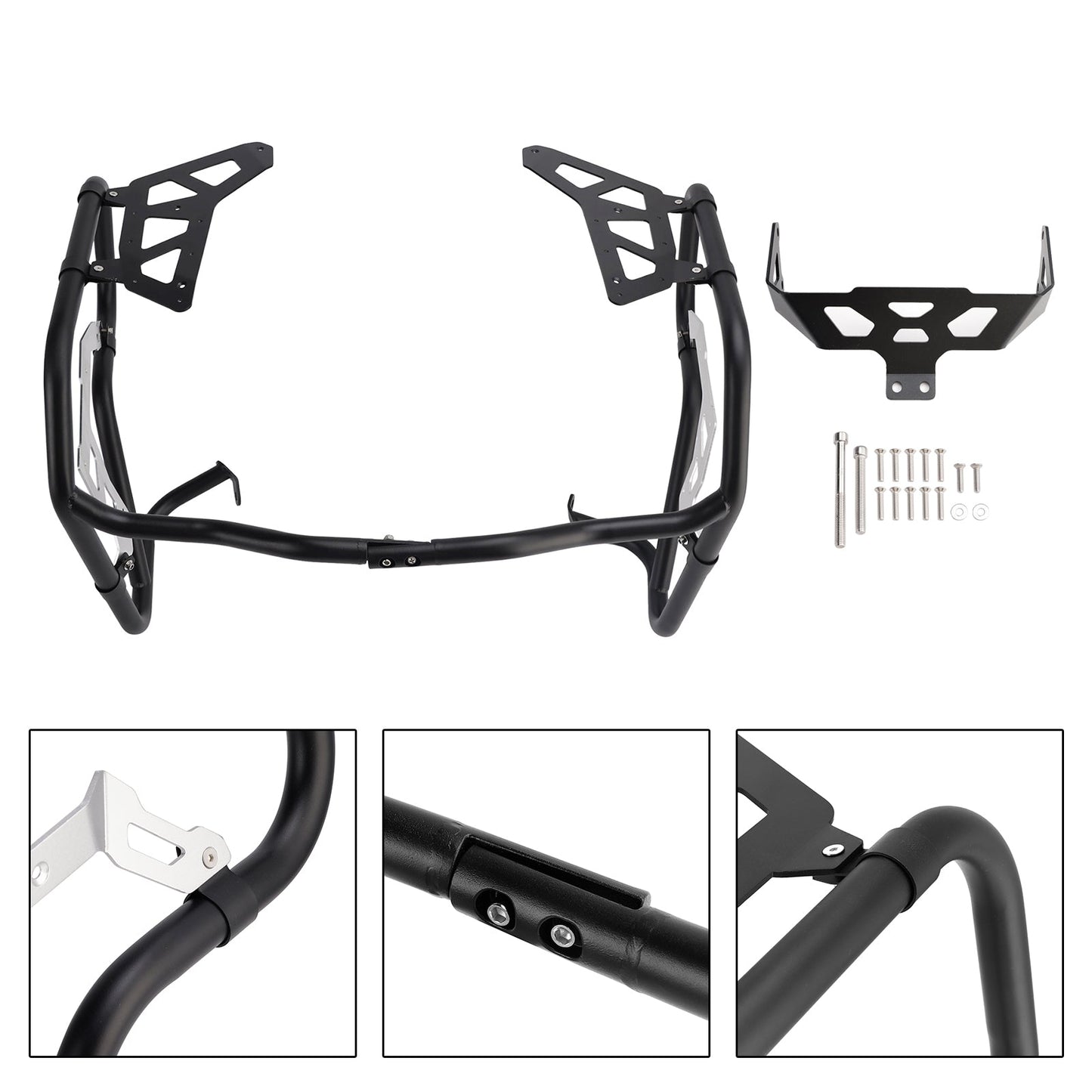 2024-2026 Adatto Nero Per BMW R1300GS Paraurti Paramotore Inferiore Telaio in Acciaio Adv