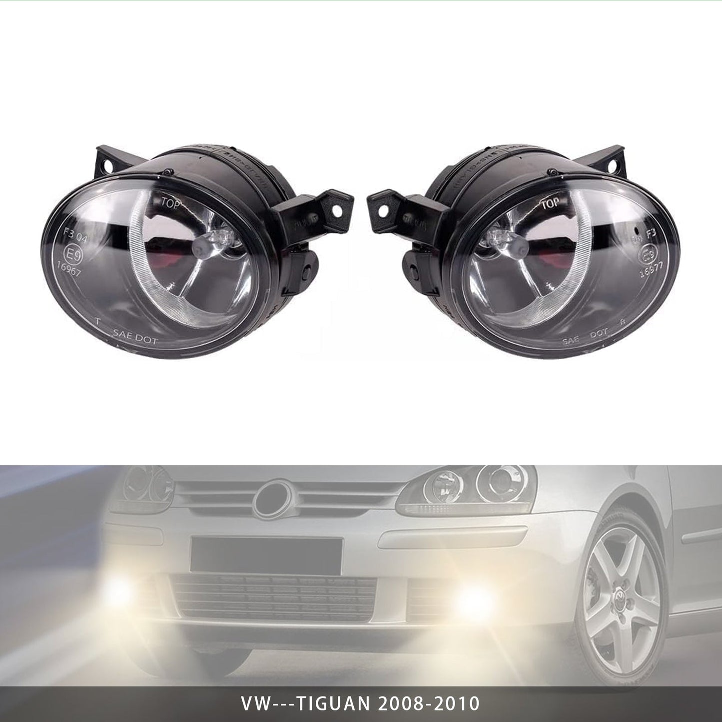Coppia di fari fendinebbia anteriori per Volkswagen GOLF MK5 GTI versione 2004-2009