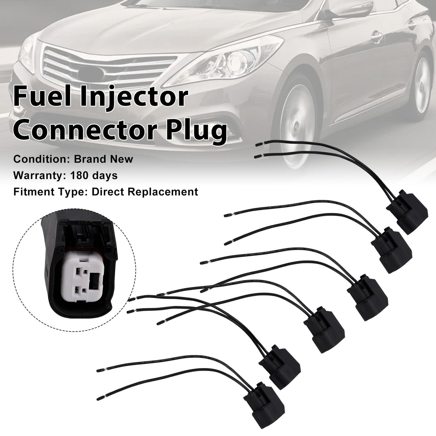 Connettore per iniettore di carburante 6-EV6, clip a treccia, sgancio rapido, adatto per Hyundai