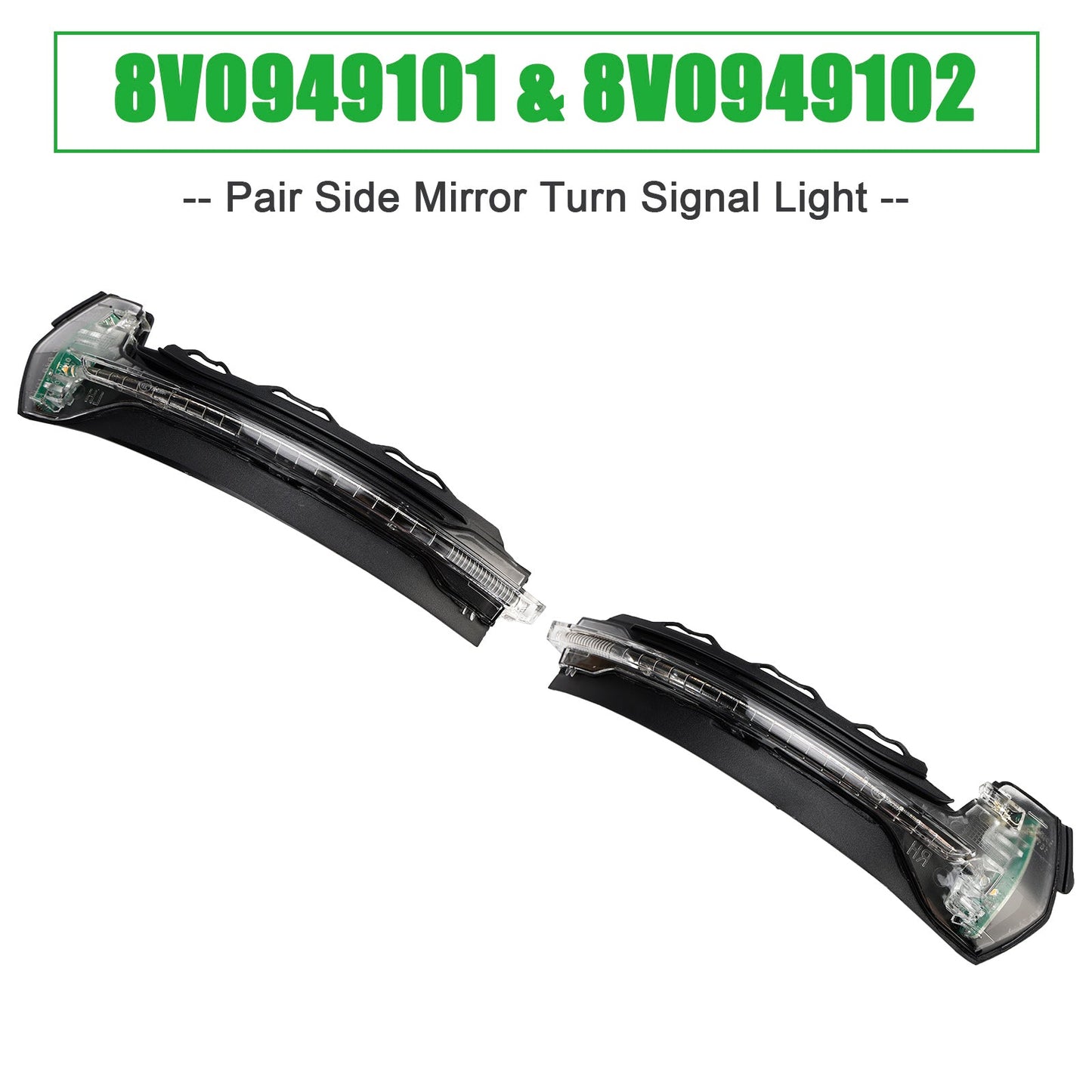 Coppia di indicatori di direzione per specchietti laterali Audi A3 S3 RS3 8V 2012-2020 8V0949101 8V0949102