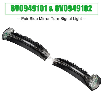 Coppia di indicatori di direzione per specchietti laterali Audi A3 S3 RS3 8V 2012-2020 8V0949101 8V0949102