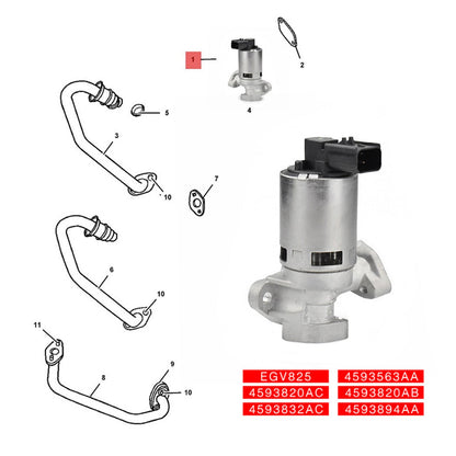 Valvola EGR DodgeE CHARGER 2.7L V6 2006-2010 4593894AA 4593563AA