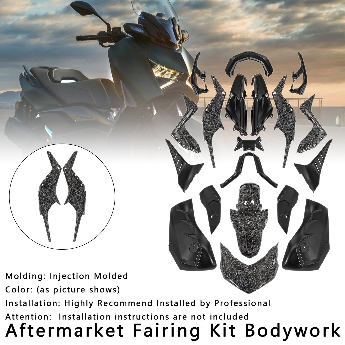 Kit carenatura carrozzeria iniezione Yamaha X-MAX 300 XMAX 2023-2024