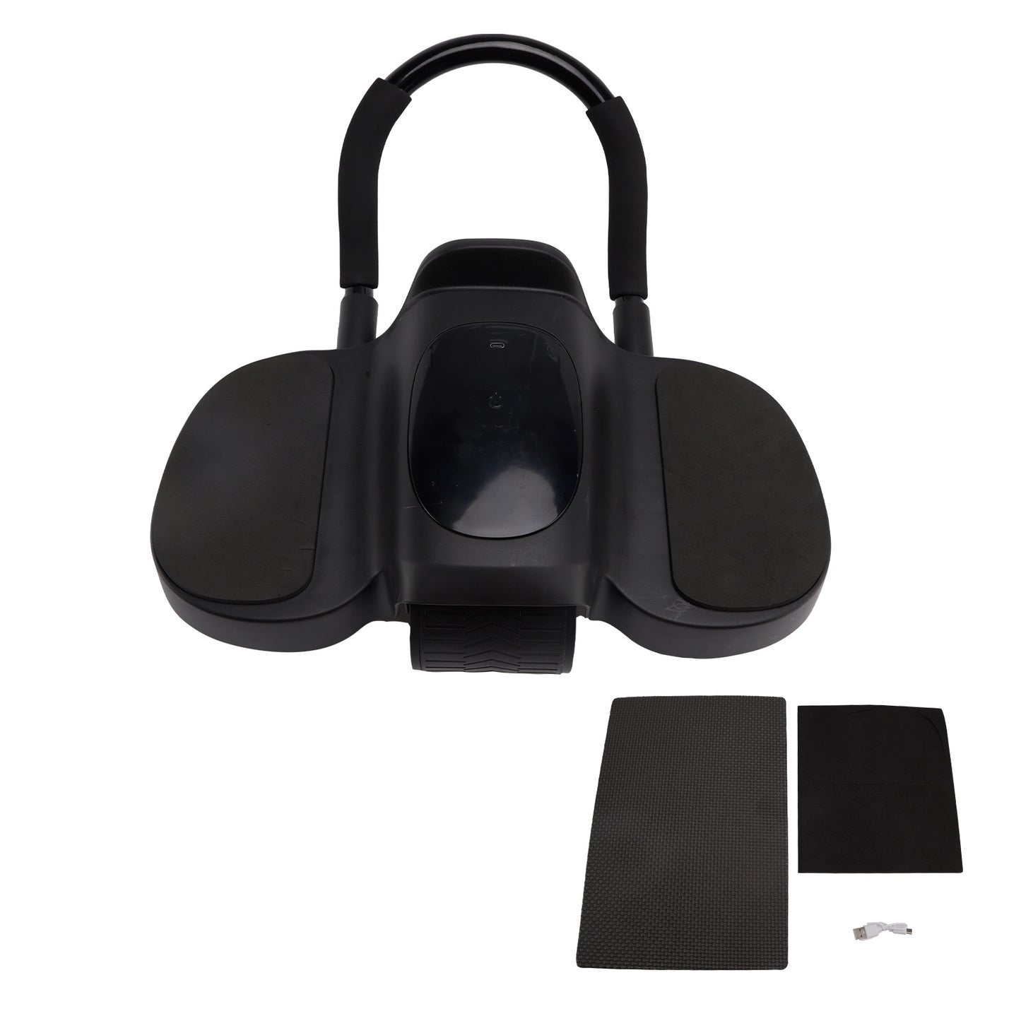 Rullo per addominali aggiornato con timer e core trainer con supporto per il gomito, rimbalzo automatico e display LCD - Include ginocchiere perfette per gli allenamenti a casa Nero