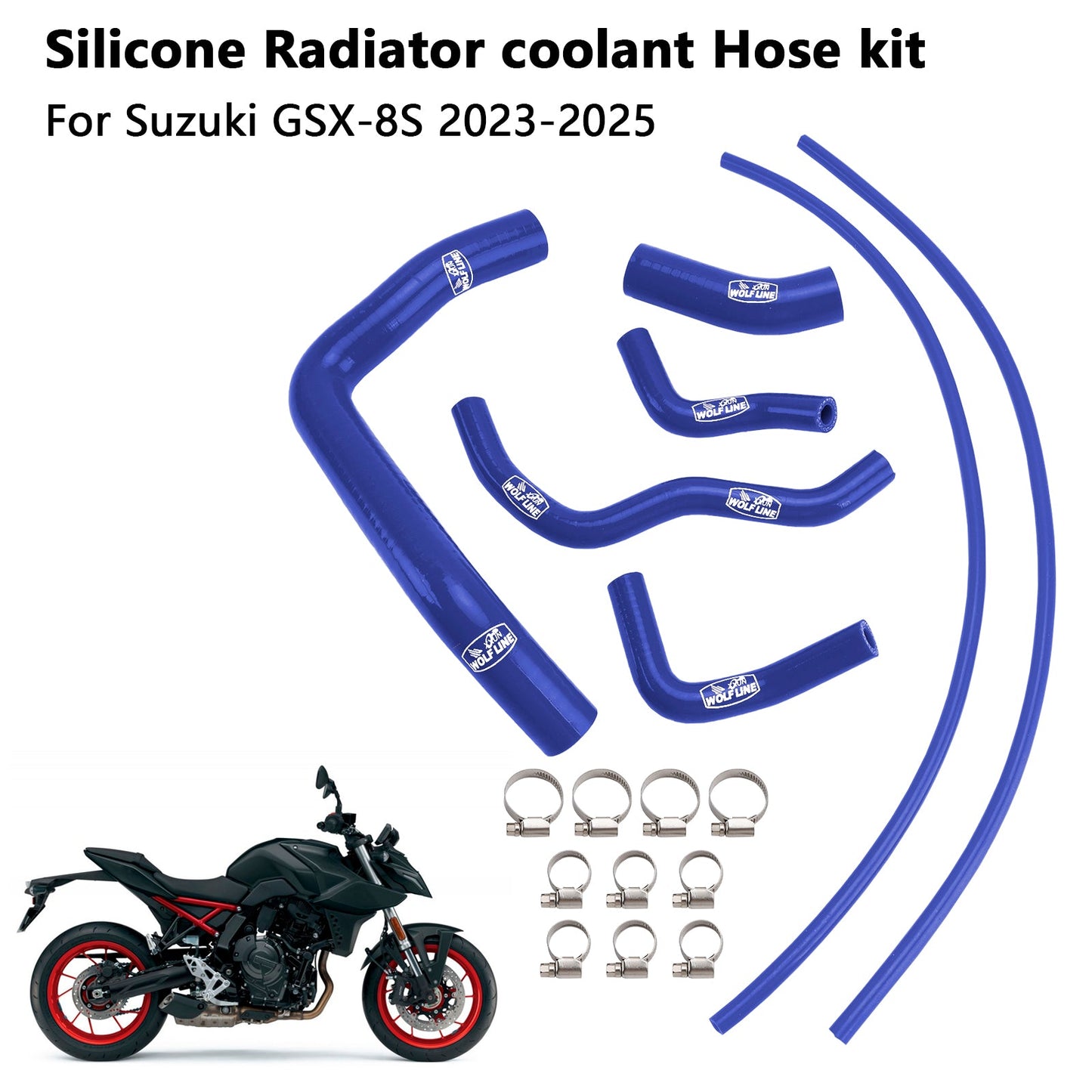 Tubo flessibile del liquido di raffreddamento del radiatore in silicone Suzuki GSX-8S 2023-2025