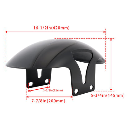 Parafango anteriore corto ABS Harley-Davidson M8 Softail Fatboy 2018-2024