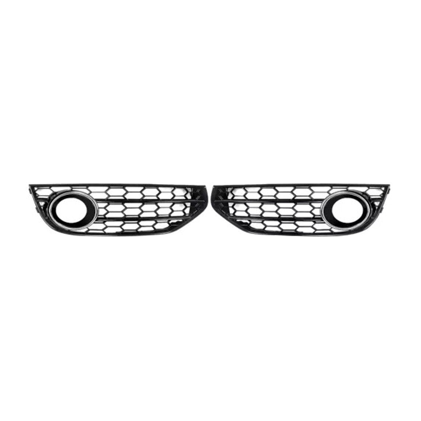 Griglia fendinebbia a nido d'ape per paraurti anteriore Audi A4 Allroad B8 2010-2015 cromata