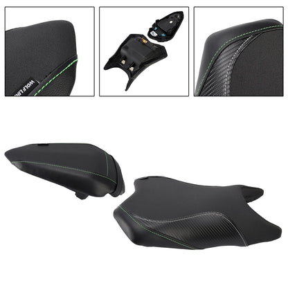 Kit cuscini passeggero anteriore e posteriore Raider per Kawasaki Ninja 500 Z500 2024-2025, colore nero.