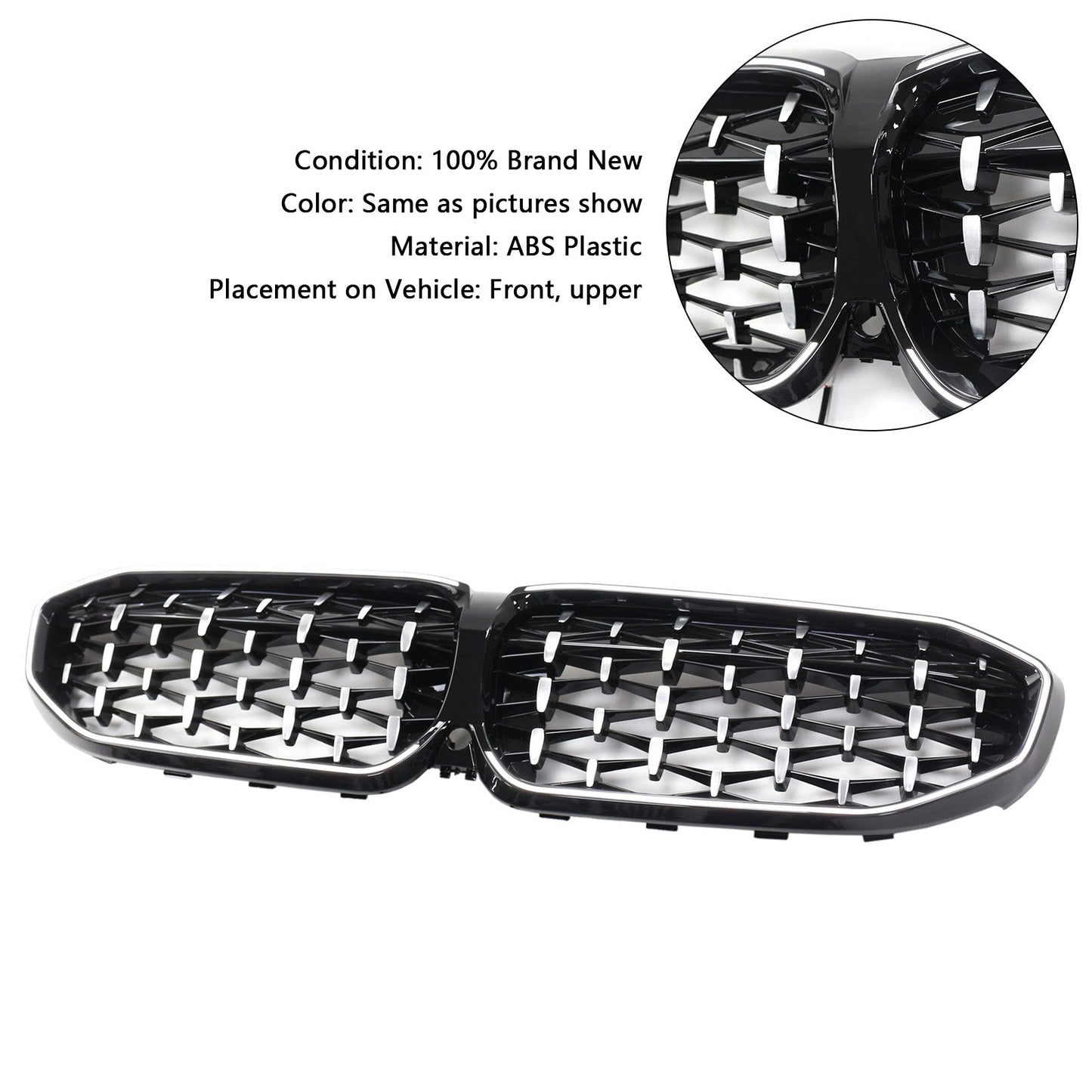 Griglia a doppio rene con diamante cromato BMW Serie 3 G20 2019-2022 51138072085