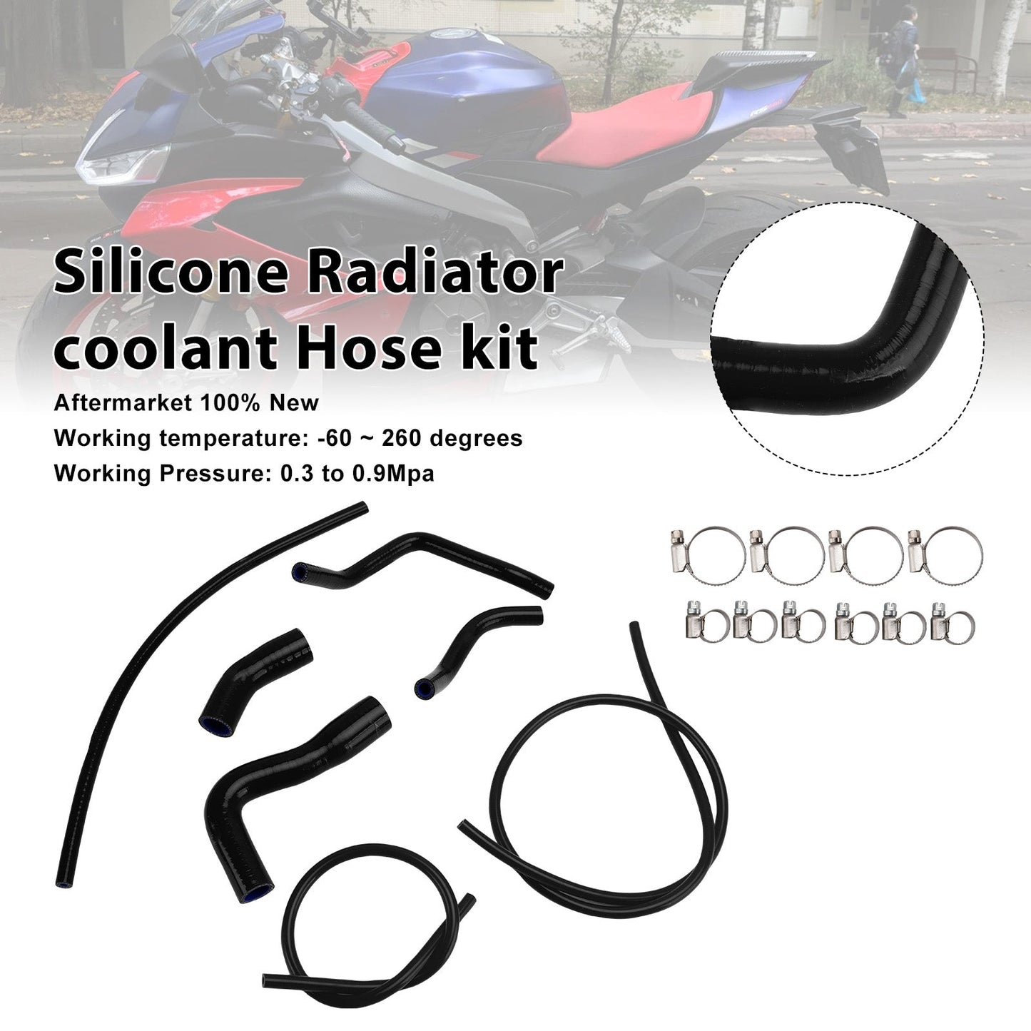 Tubo flessibile del liquido di raffreddamento del radiatore in silicone Aprilia RS 660 RS660 2021-2025