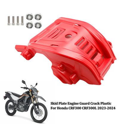 Piastra paramotore Honda CRF300 CRF300L 2023-2024 Protezione motore in plastica crepata