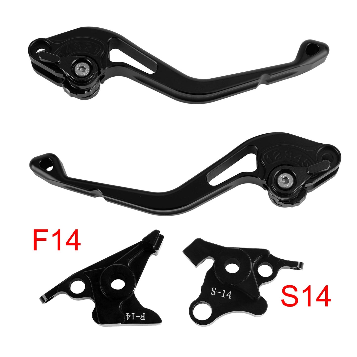 Nuova leva freno e frizione corta compatibile con Suzuki GSF650 GSXR1300 DL1000, colore nero.