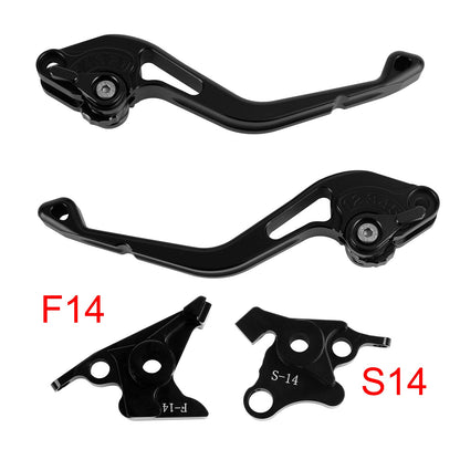 Nuova leva freno e frizione corta compatibile con Suzuki GSF650 GSXR1300 DL1000, colore nero.