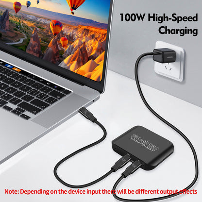 Adattatore 4K60TYPE-C a HDMI+TYPE-C Splitter di alimentazione per display diversi