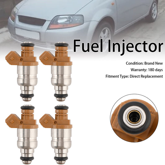 Iniettore di carburante 4 pezzi 96620255 adatto per Chevrolet Daewoo Matiz 0.8L 1.0L 96518620