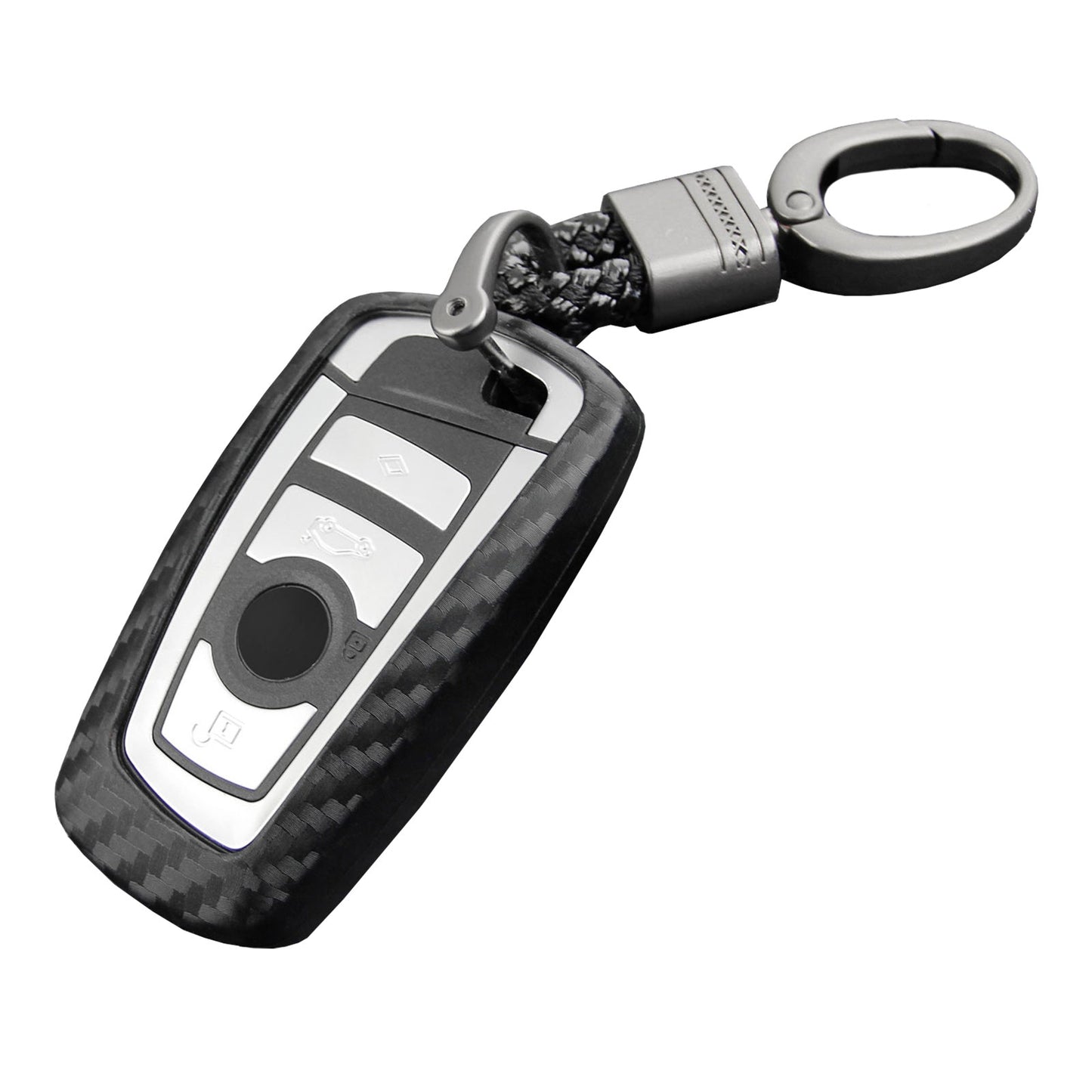 Custodia in pelle e silicone per chiave auto con fibbia per BMW Square