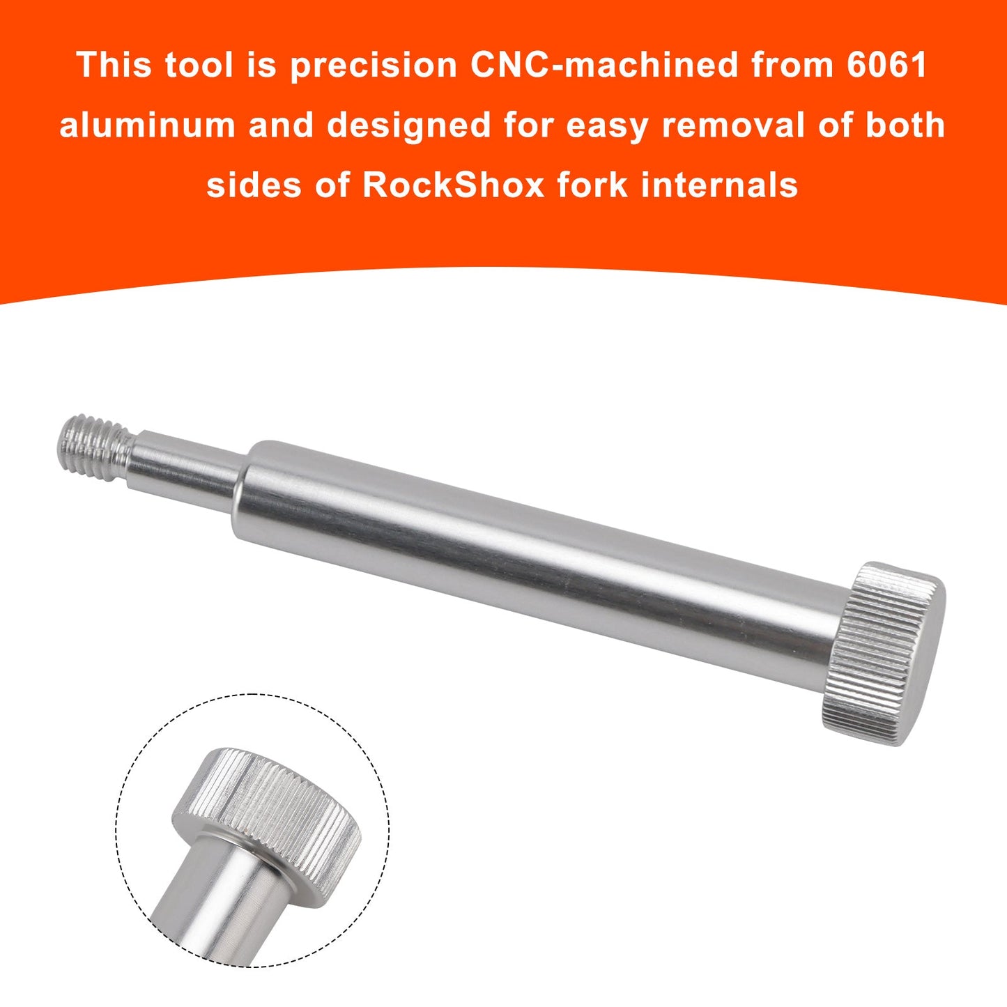 Strumento di rimozione della gamba inferiore della forcella - Punzone filettato per rimuovere il lato molla/ammortizzatore per Rockshox