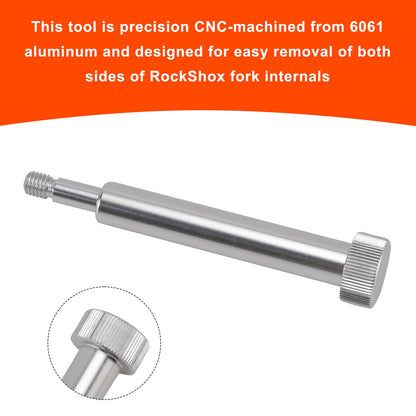 Strumento di rimozione della gamba inferiore della forcella - Punzone filettato per rimuovere il lato molla/ammortizzatore per Rockshox