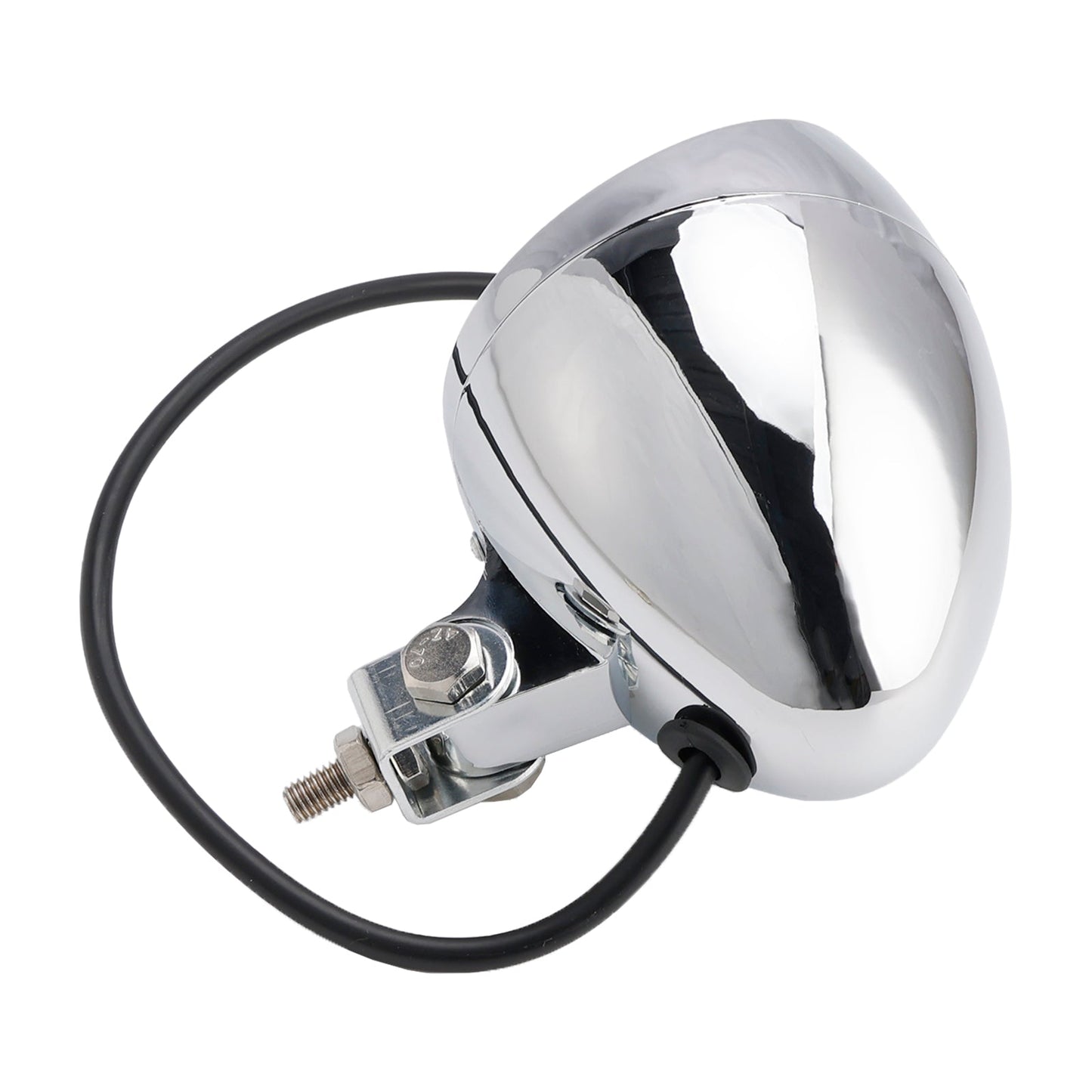 Faro fendinebbia cromato personalizzato per moto, adatto per bobber, chopper e racer