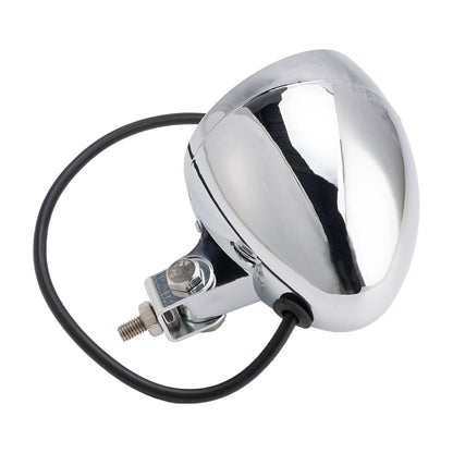 Faro fendinebbia cromato personalizzato per moto, adatto per bobber, chopper e racer