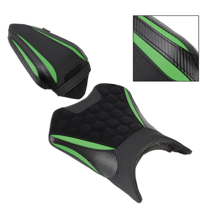 Kit cuscini passeggero anteriore e posteriore Raider per Kawasaki Ninja 500 Z500 2024-2025, colore nero.
