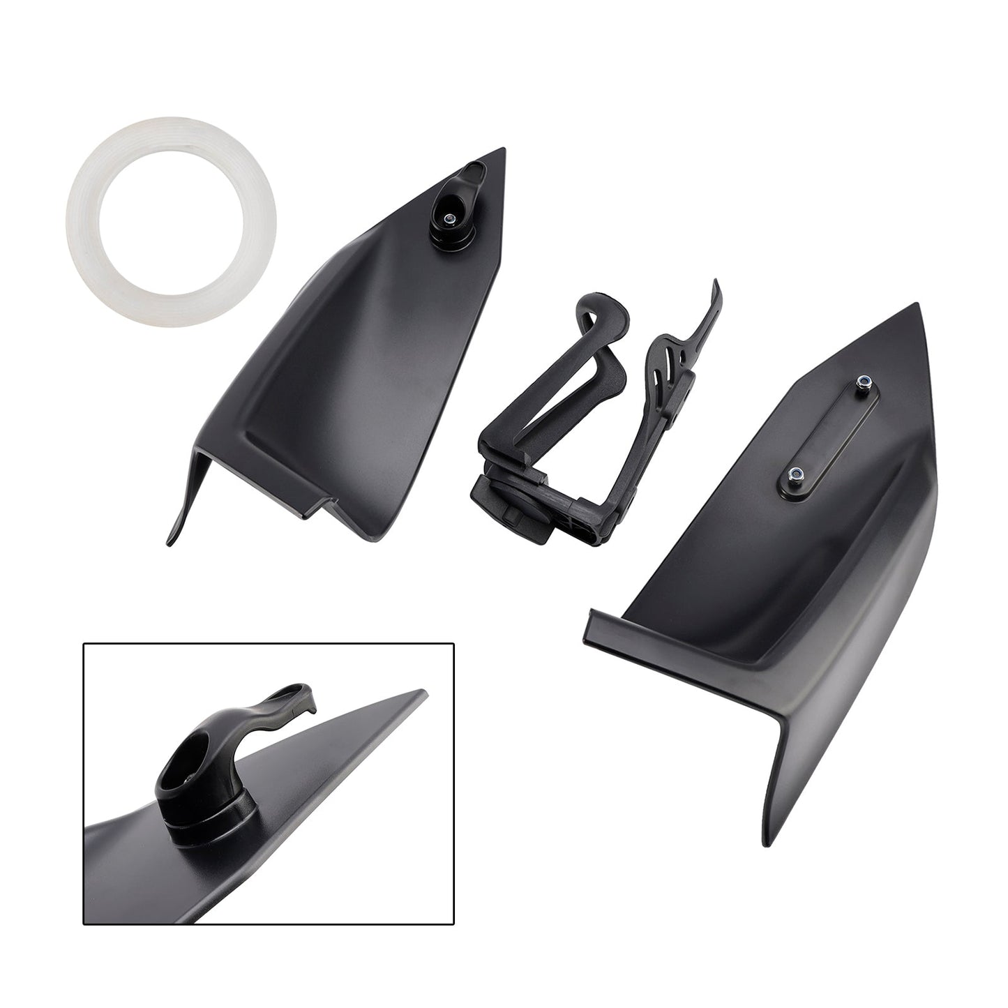 Gancio porta casco e porta bottiglia per Yamaha X-Max 300 2023-2025 nero