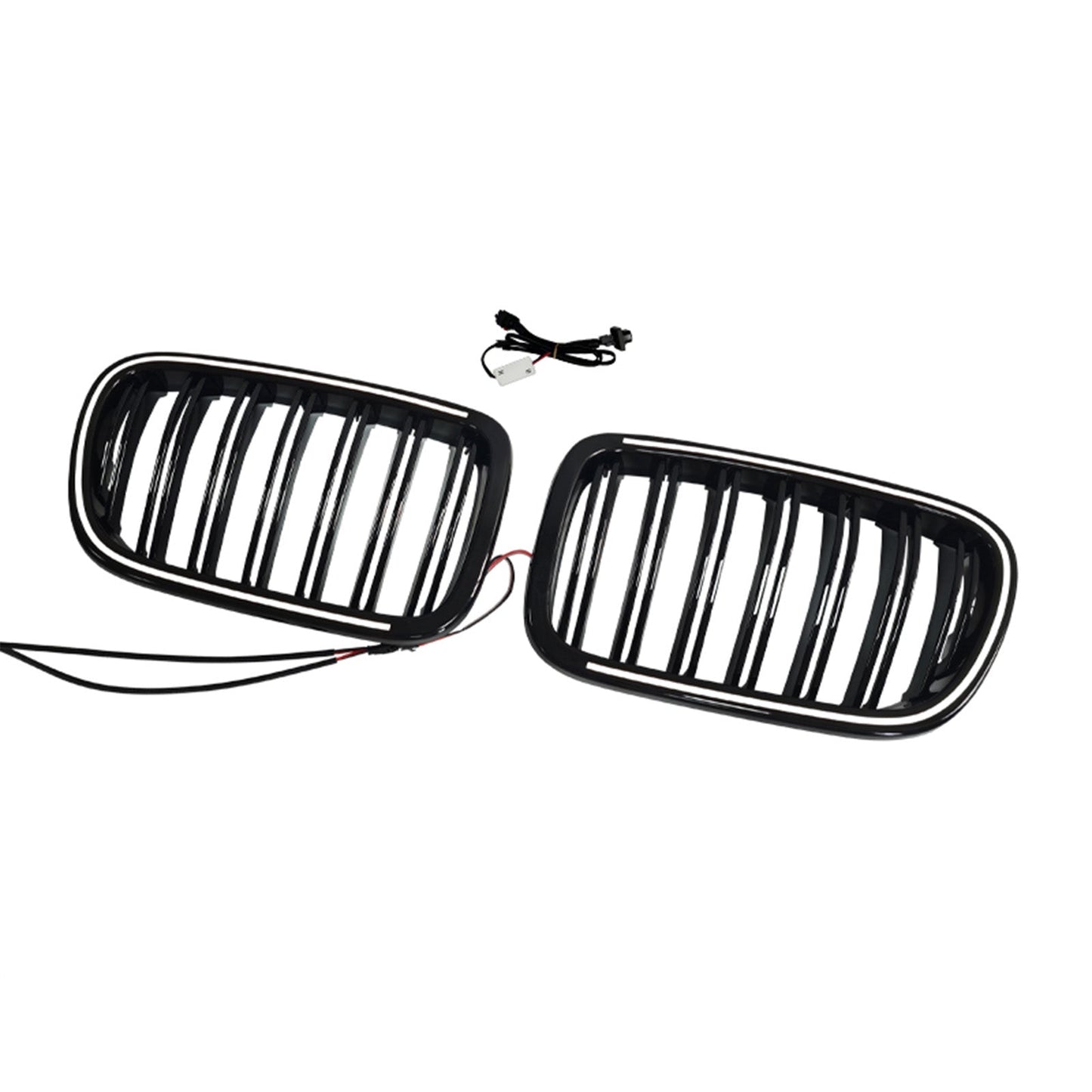 Griglia anteriore a doppio rene nera per paraurti, compatibile con BMW X3 F25 2011-2014.