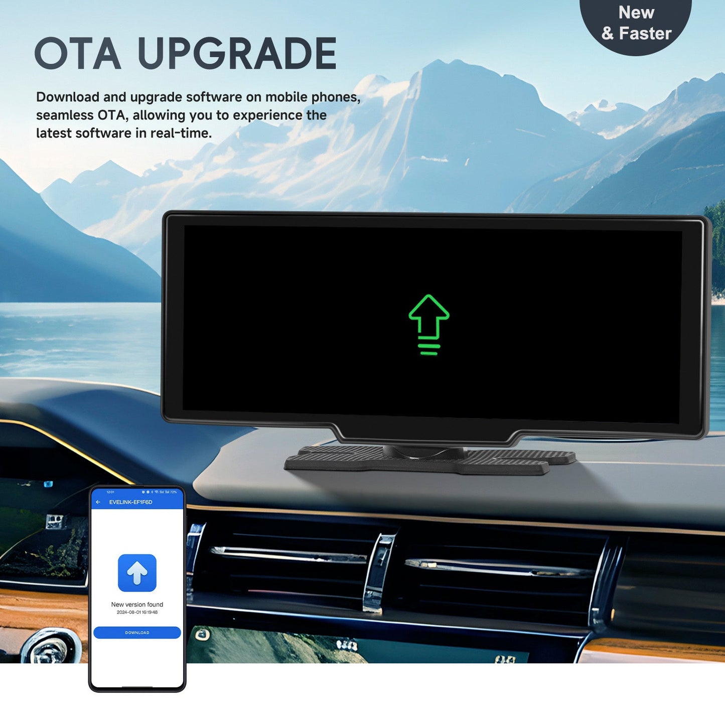 Sistema di navigazione per auto con display HD da 10,26 pollici, CarPlay, macchina all-in-one, telecamera a 12 LED
