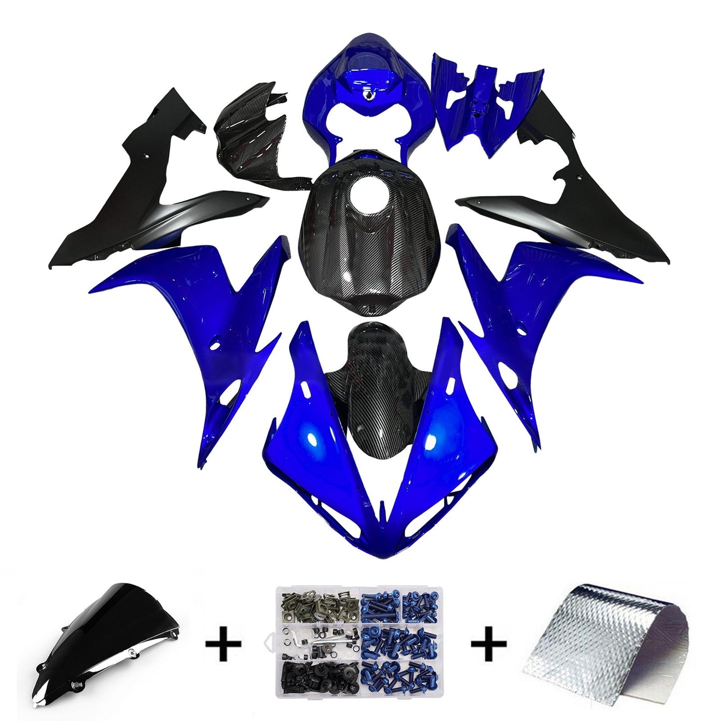 Kit carenatura iniezione plastica ABS per Yamaha YZFR1 YZF-R1 2004-2006