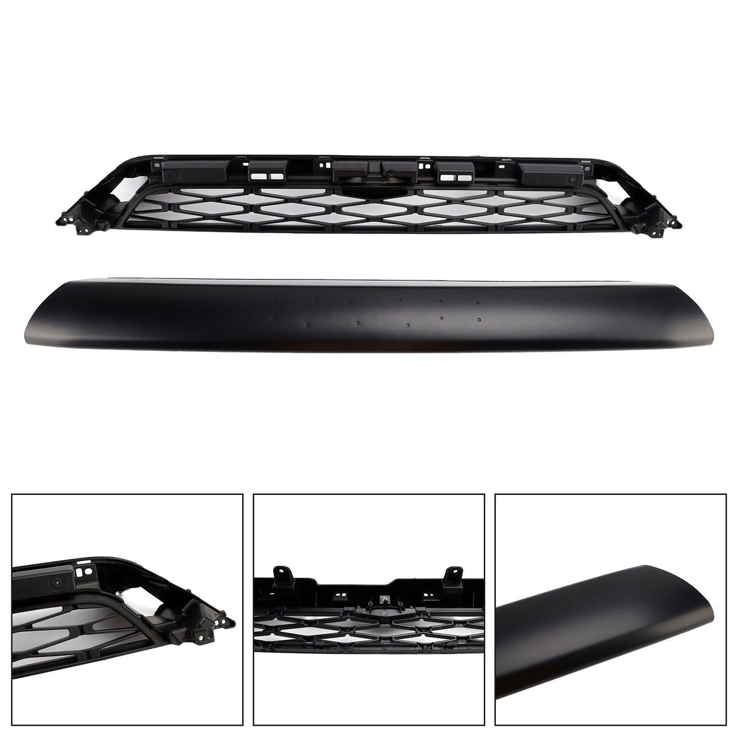 2pcs Front Bumper Grille Grill Per Toyota 4Runner TRD PRO 2014-2019 Black
