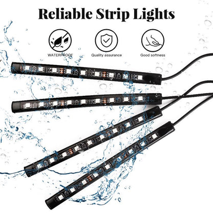 Strisce luminose a LED RGB per interni auto con controllo remoto e APP